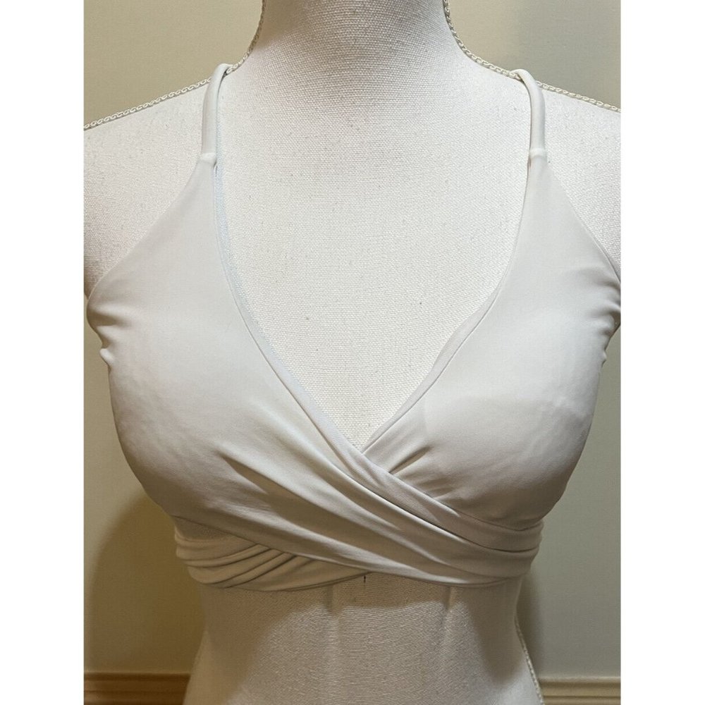 Bikini Top Size Medium ~ White ~ Ties ~